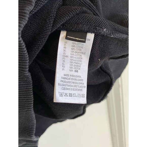 Diesel Logo Graphic Sweatshirt Mens Size Med Black Crew Neck Pullover Distressed - Picture 8 of 8